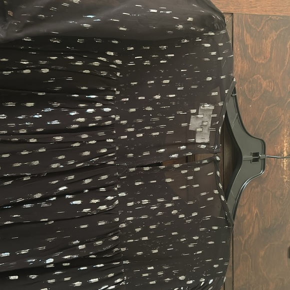 Velvet by Graham & Spencer black short sleeve metallic disco 🪩 blouse. - Picture 5 of 10
